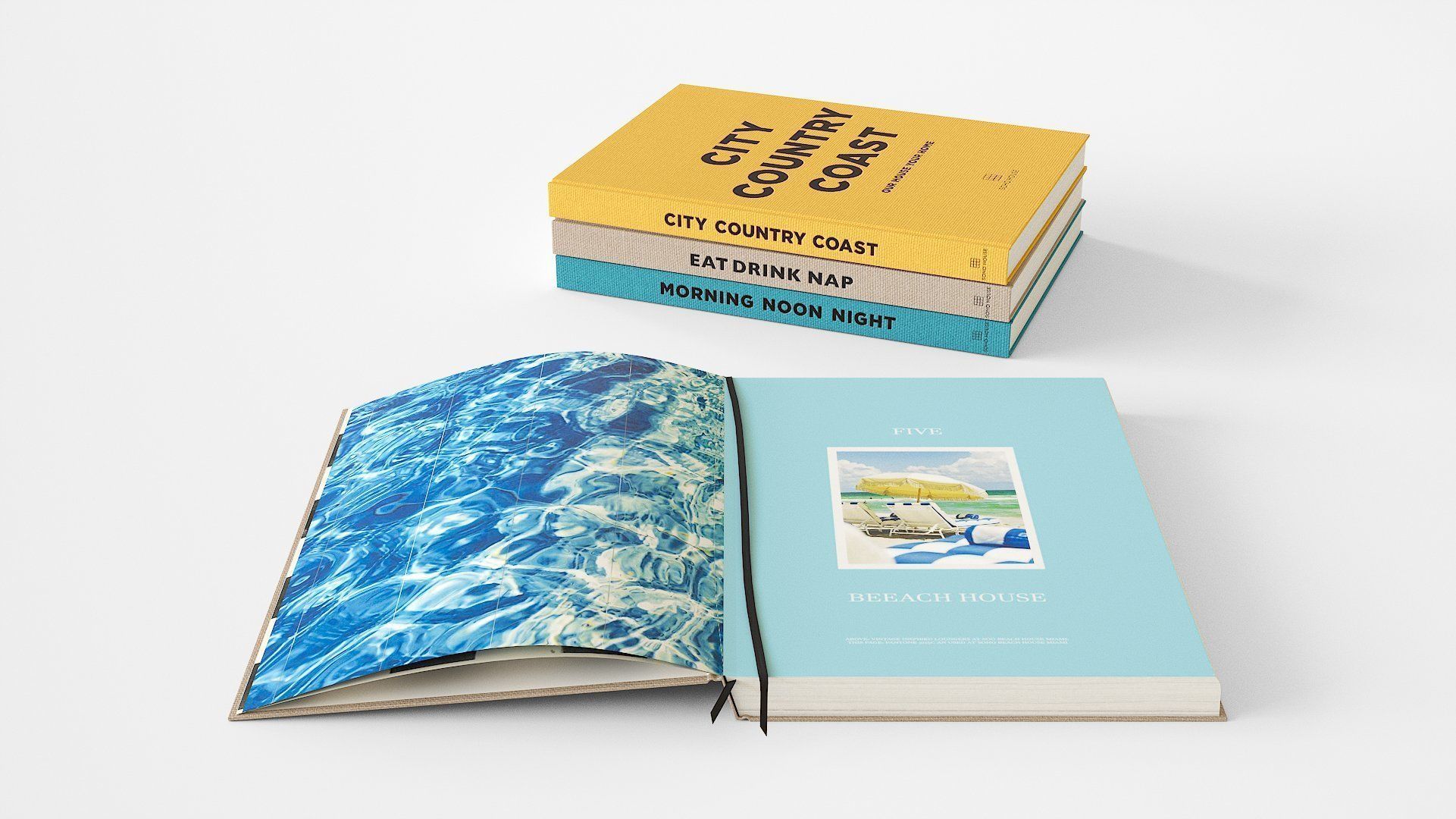 open and closed coffetable books  by soho house  3D model_4