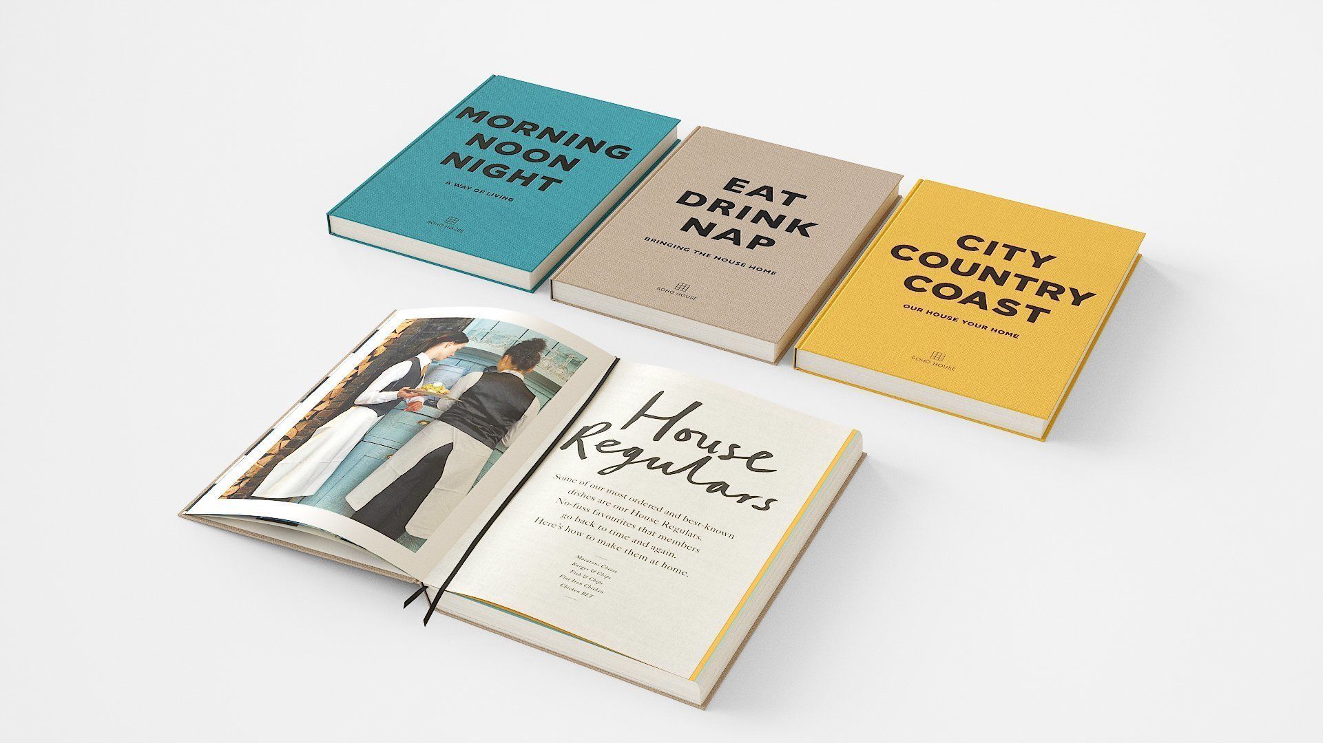 open and closed coffetable books  by soho house  3D model_7