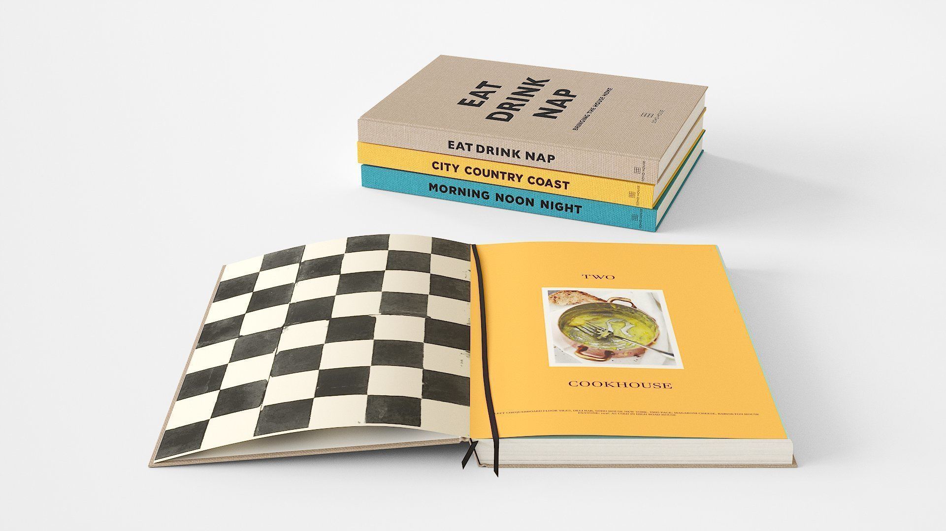 open and closed coffetable books  by soho house  3D model_5