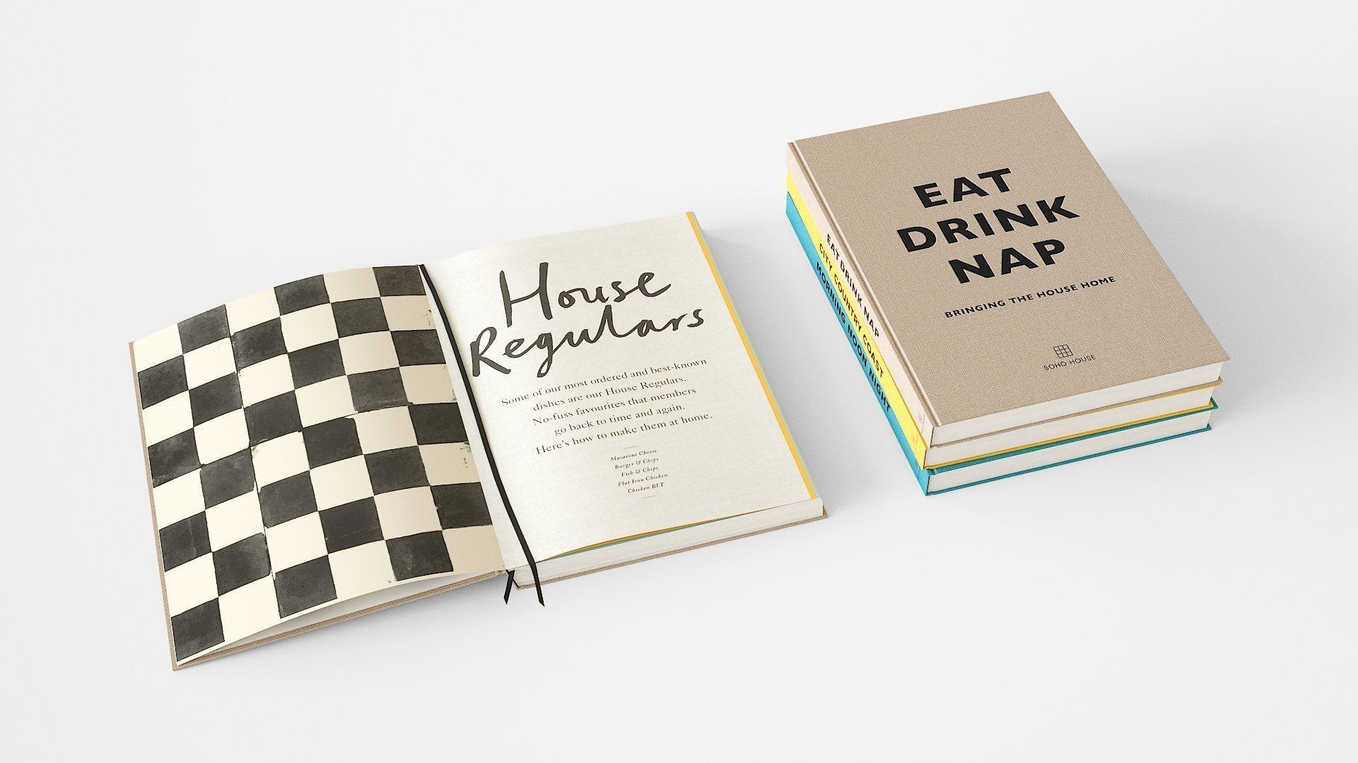 open and closed coffetable books  by soho house  3D model_9