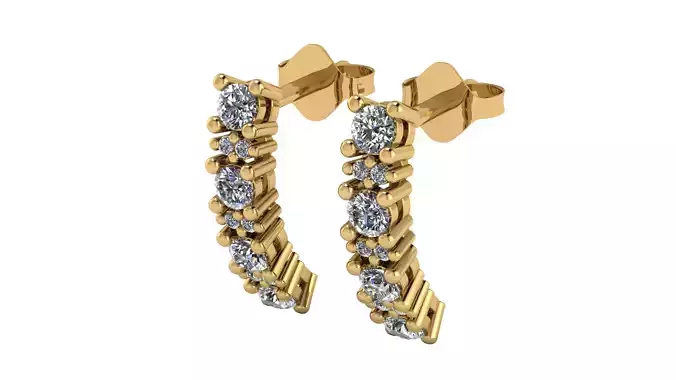 Earrings with diamonds