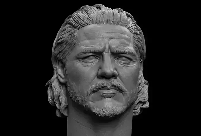 Pedro Pascal-Joel Head 3D print model