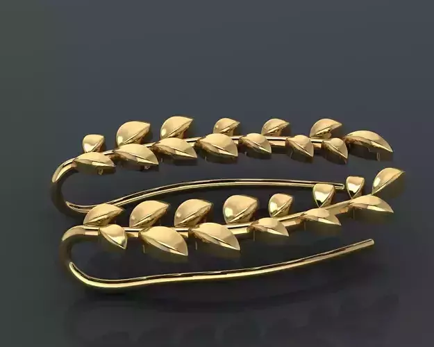 Wheat earrings 3D print model