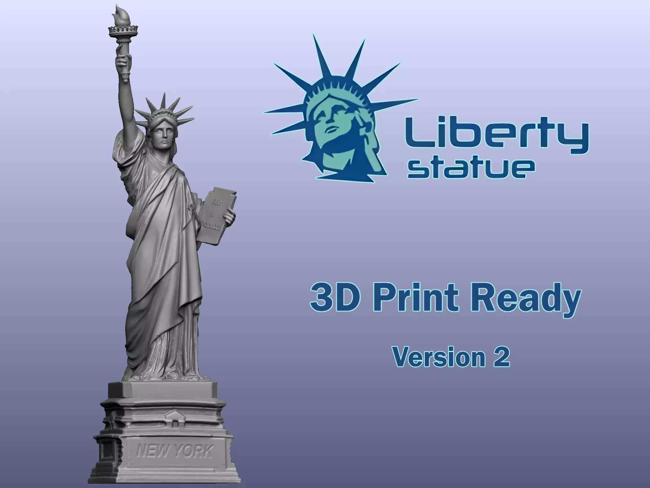 Statue of Liberty V2 3D print model