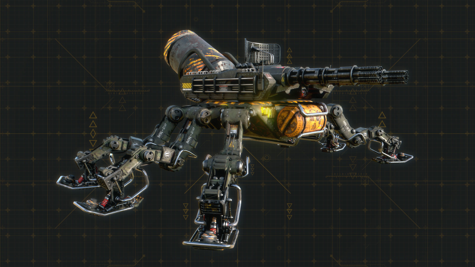 MK-23 TARANTULA Low-poly 3D model_7