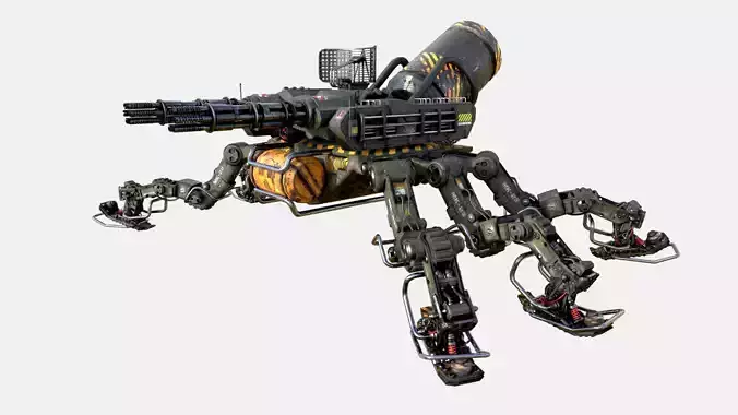 MK-23 TARANTULA Low-poly 3D model