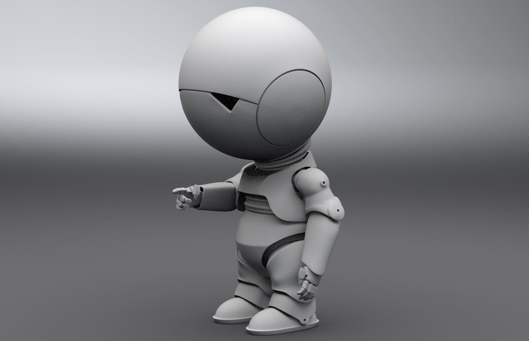 Marvin Paranoid Android Scale model 3D print model_5