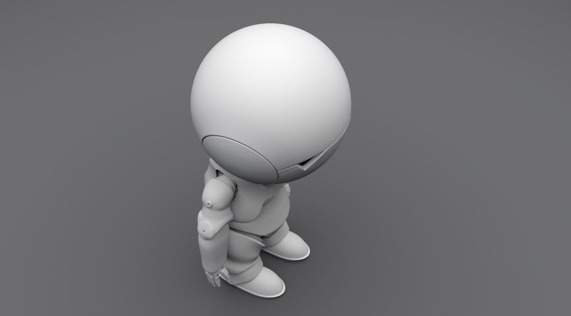 Marvin Paranoid Android Scale model 3D print model_3