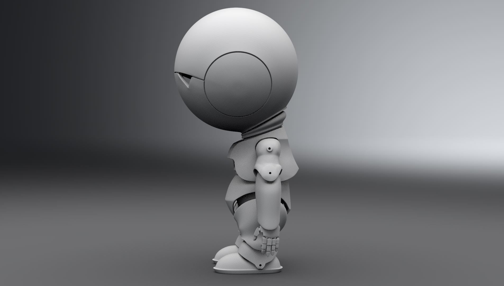 Marvin Paranoid Android Scale model 3D print model_1