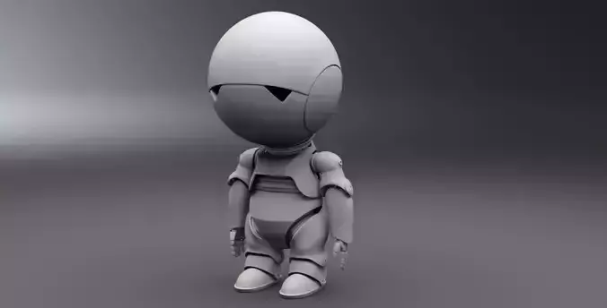 Marvin Paranoid Android Scale model 3D print model