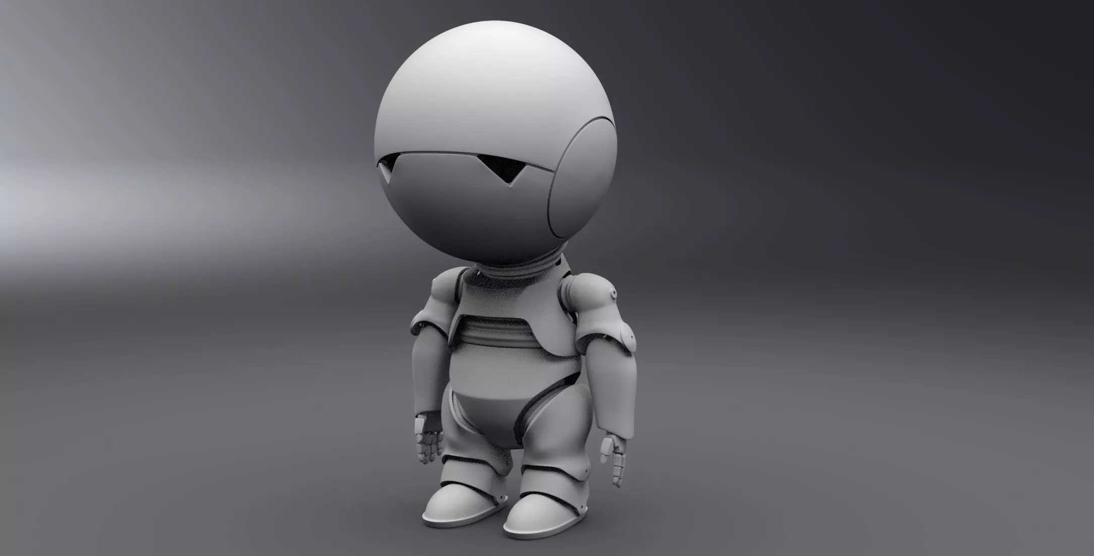 Marvin Paranoid Android Scale model 3D print model_0