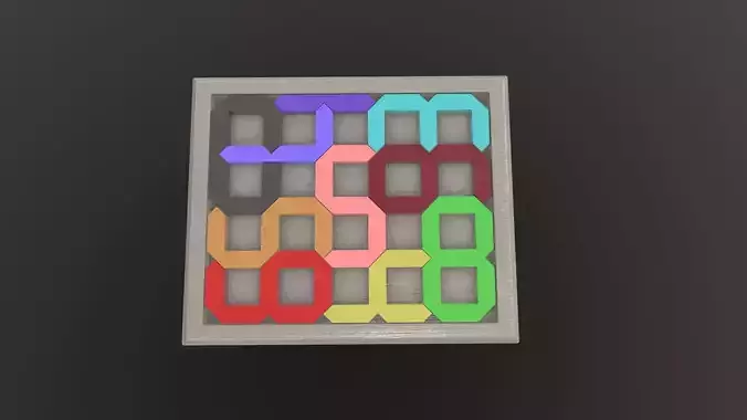 Printable Tricky Numbers Puzzle 3D print model