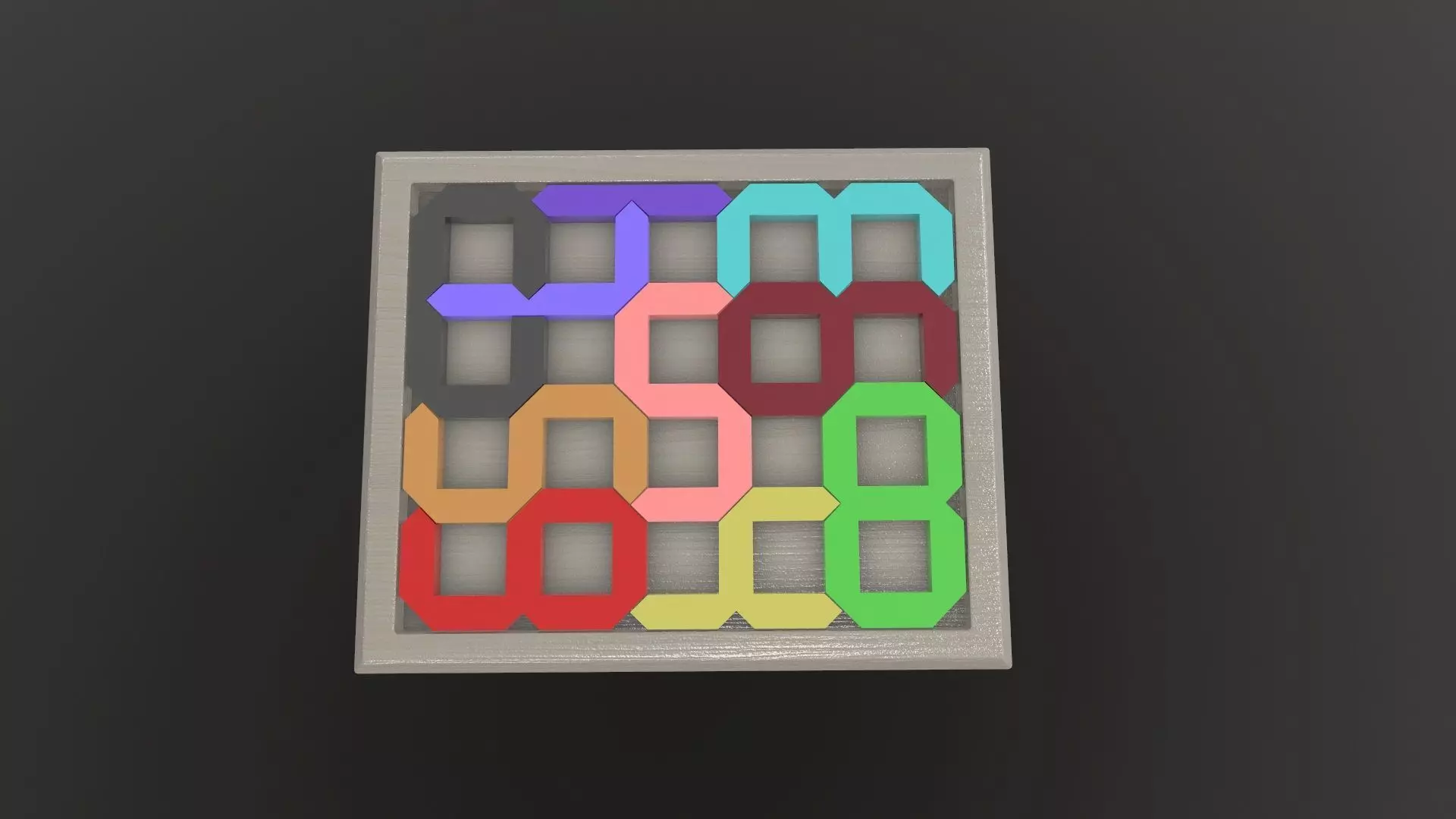 Printable Tricky Numbers Puzzle 3D print model_0