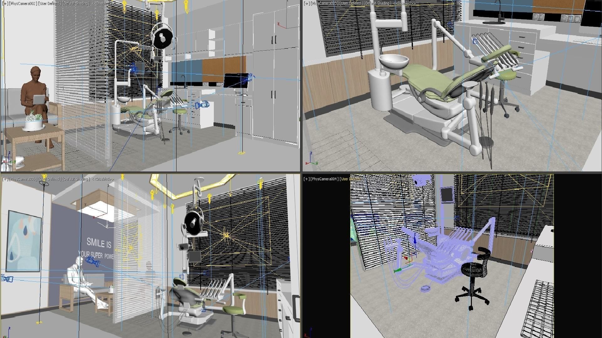 Modern Scenes Dental Clinic interior design  3D model_10