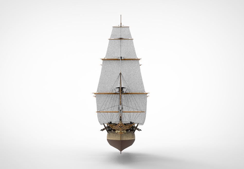 USS Constitution 3D model_1
