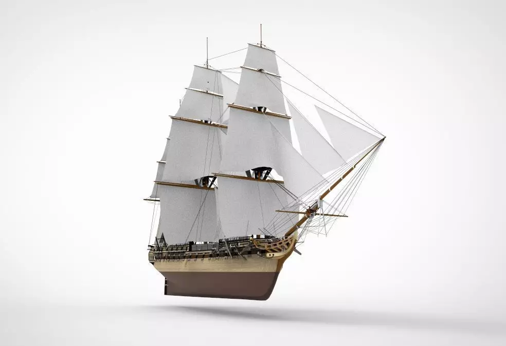 USS Constitution 3D model_0