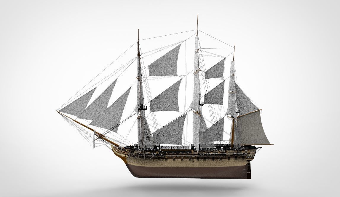 USS Constitution 3D model_4
