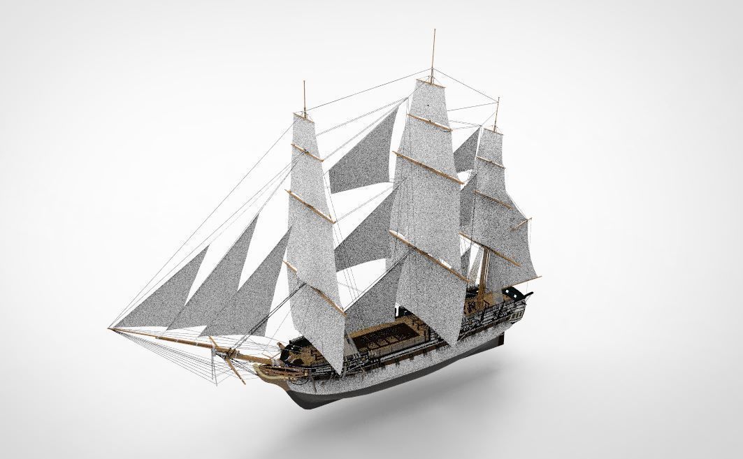 USS Constitution 3D model_5