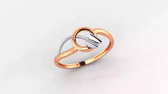 Flower Ultra light wt minimalist Plain Gold Ring 3dm stl renders