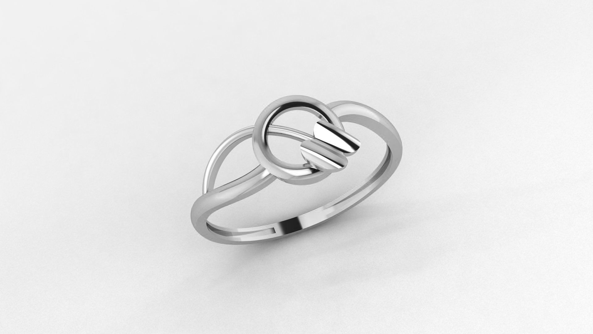 Flower Ultra light wt minimalist Plain Gold Ring 3dm stl renders 3D print model_2