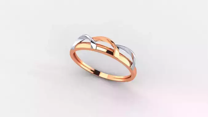 Wire Ultra light wt minimalist Plain Gold Ring 3dm stl renders