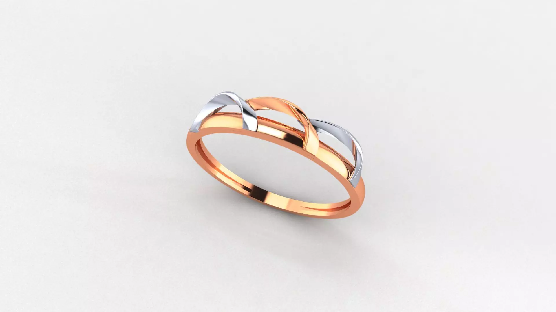 Wire Ultra light wt minimalist Plain Gold Ring 3dm stl renders 3D print model_0