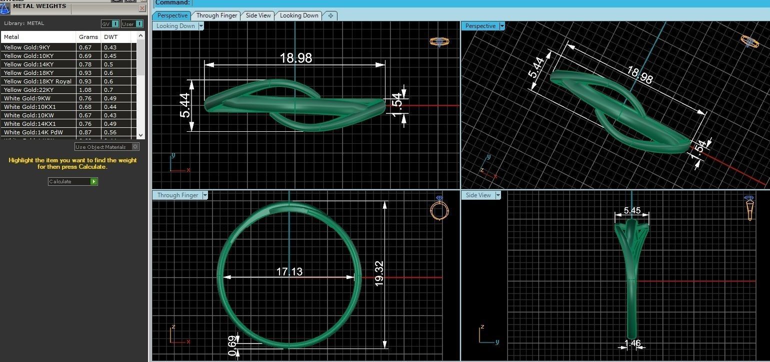 Wire Mesh Ultra light wt minimalist Plain Gold Ring 3dm stl 3D print model_3