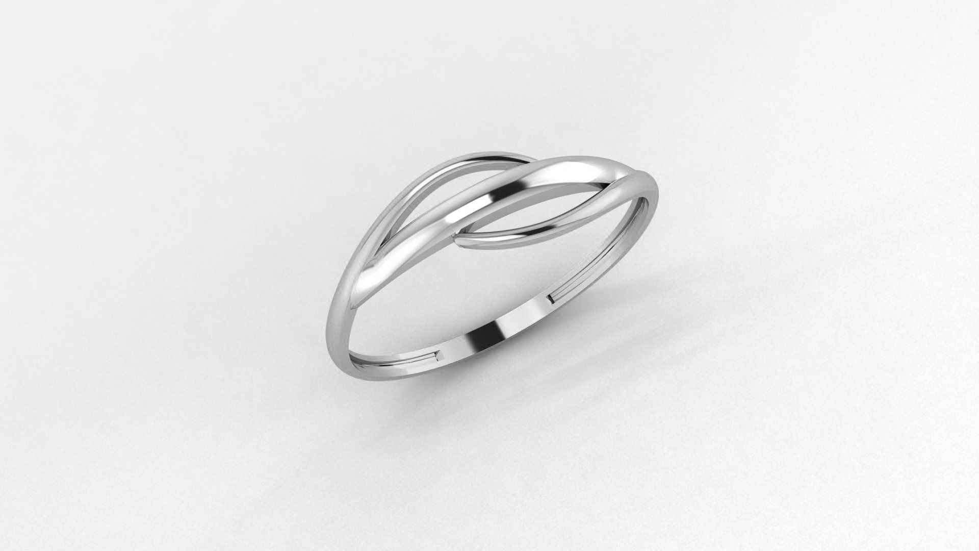 Wire Mesh Ultra light wt minimalist Plain Gold Ring 3dm stl 3D print model_2