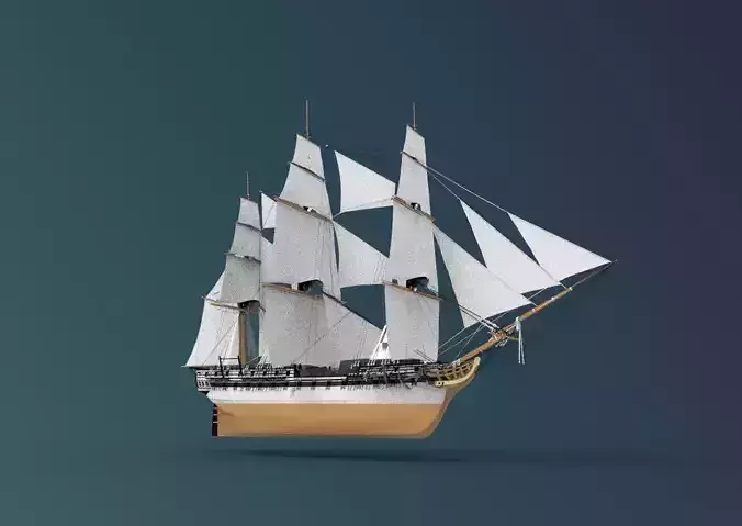 USS Constitution 3D model