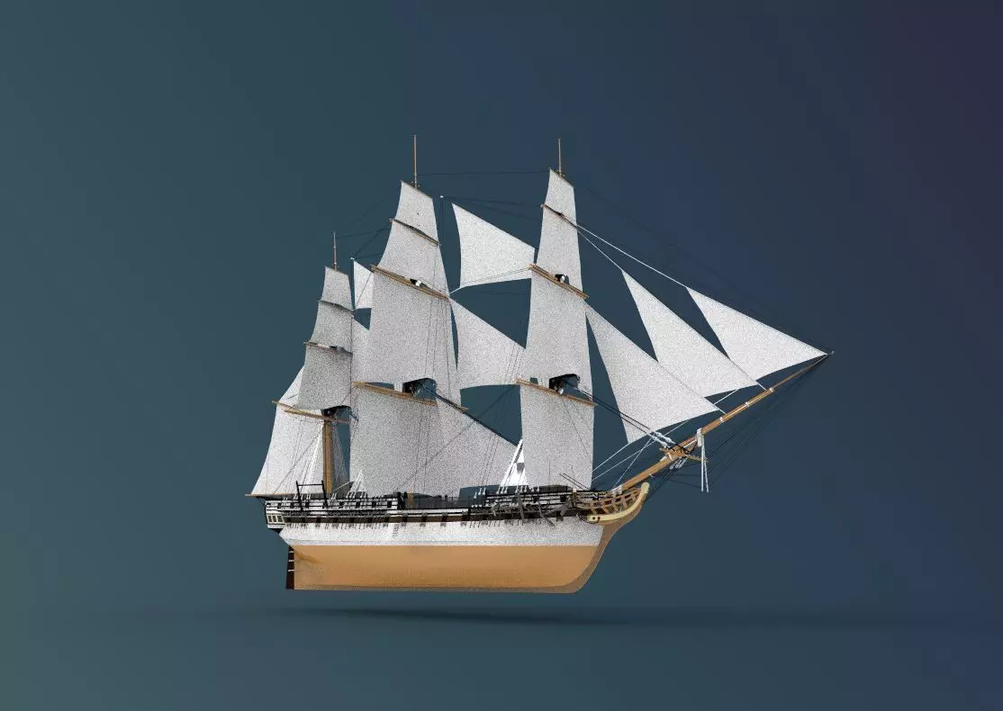 USS Constitution 3D model_0