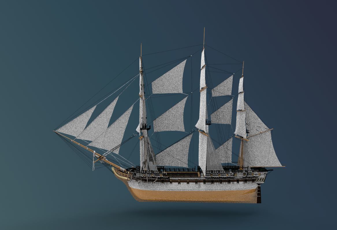 USS Constitution 3D model_3