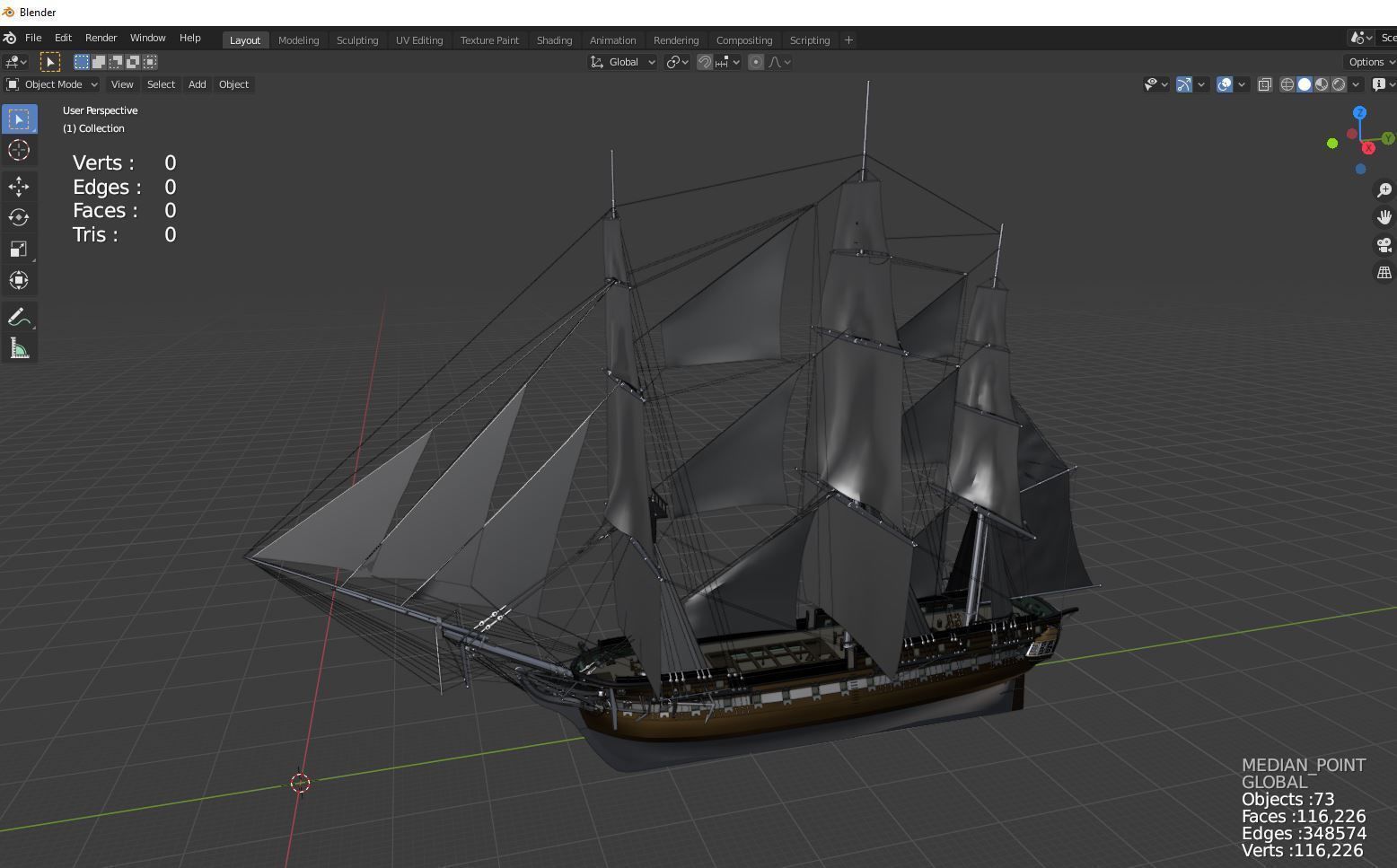 USS Constitution 3D model_5