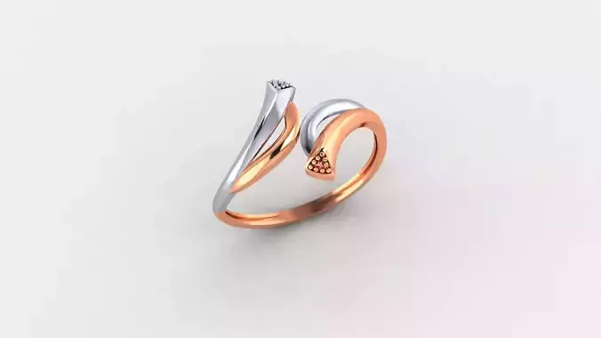 Wire Mesh Ultra light wt minimalist Plain Gold Ring