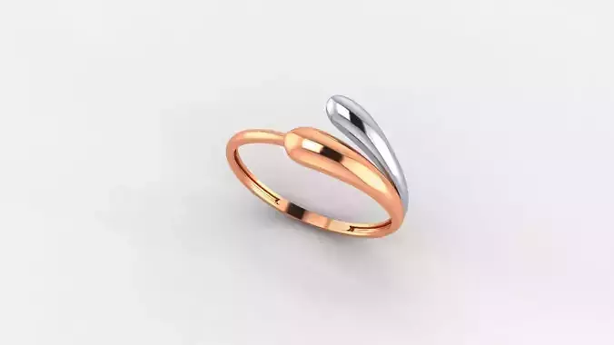 Wire Ultra light wt minimalist Plain Gold Ring 3dm stl renders