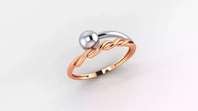 Wire Ball Ultra light wt minimalist Plain Gold Ring 3dm stl  3D print model