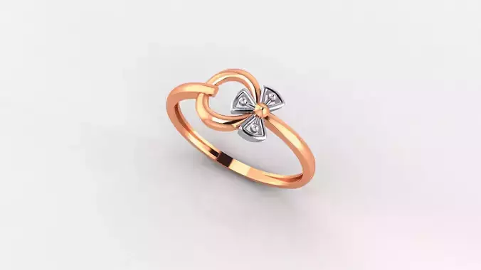 Flower Ultra light wt minimalist Plain Gold Ring 3dm stl