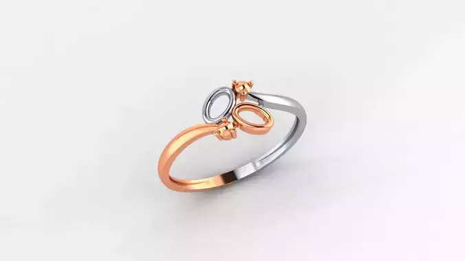 Ultra light wt minimalist Plain Gold Ring 3dm stl renders
