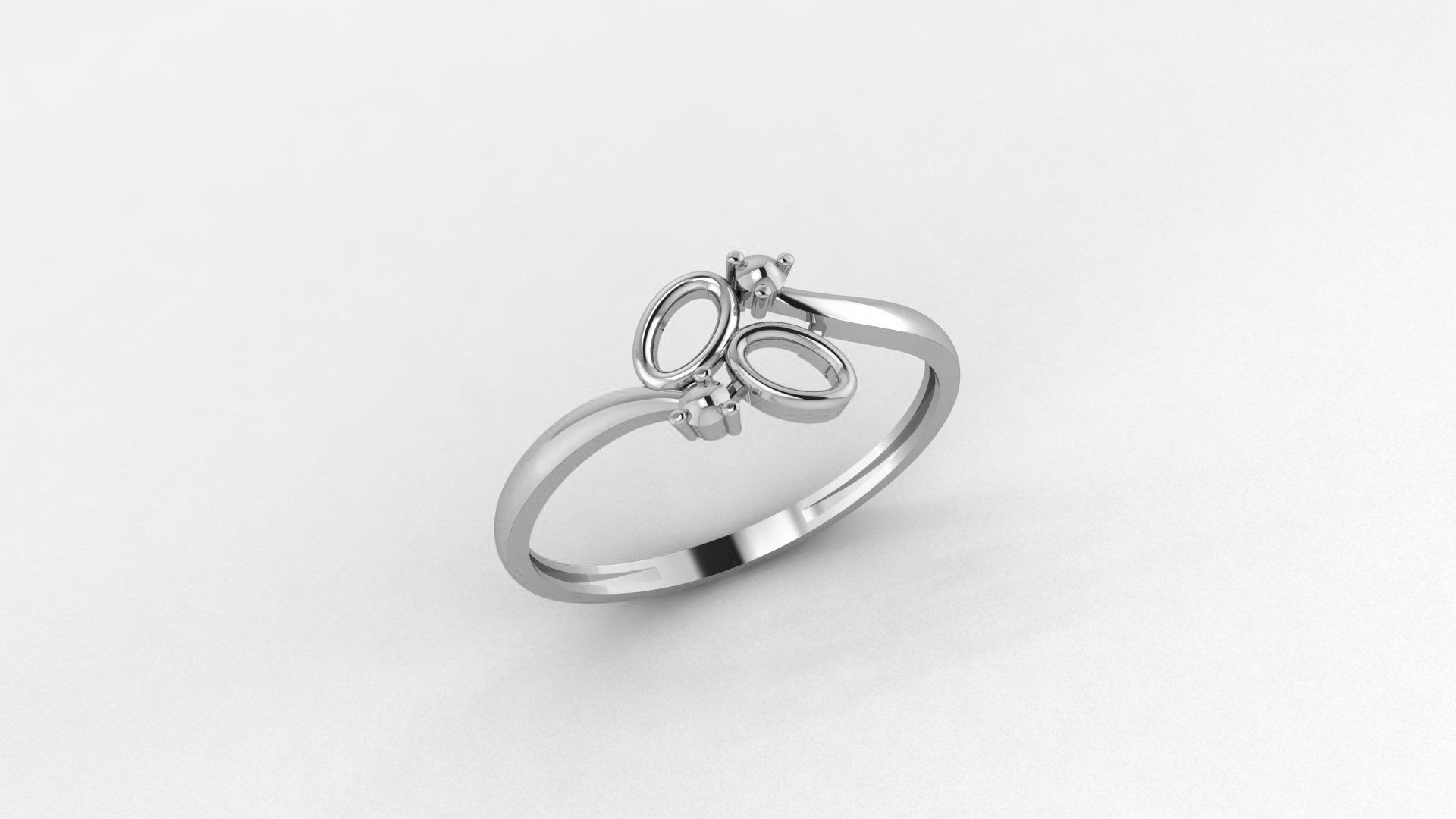 Ultra light wt minimalist Plain Gold Ring 3dm stl renders 3D print model_2