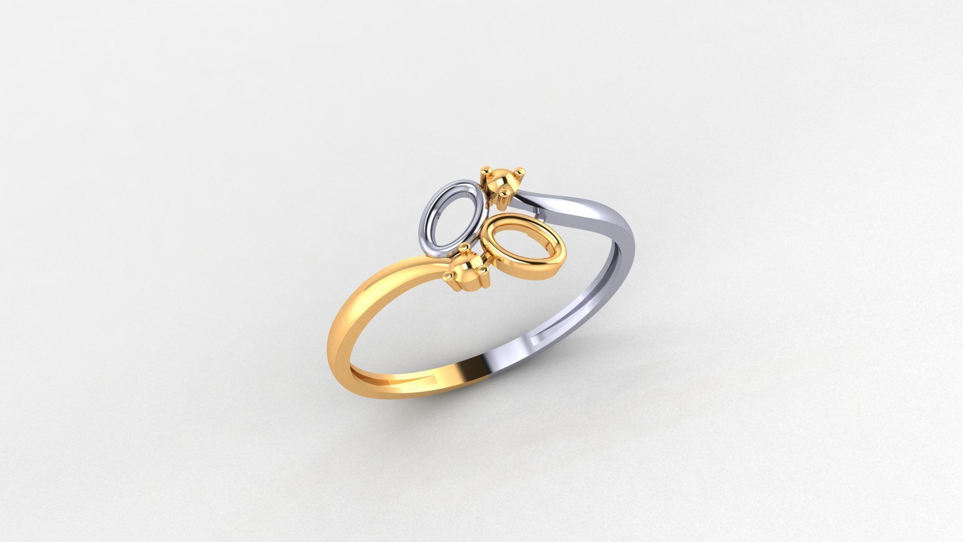 Ultra light wt minimalist Plain Gold Ring 3dm stl renders 3D print model_1