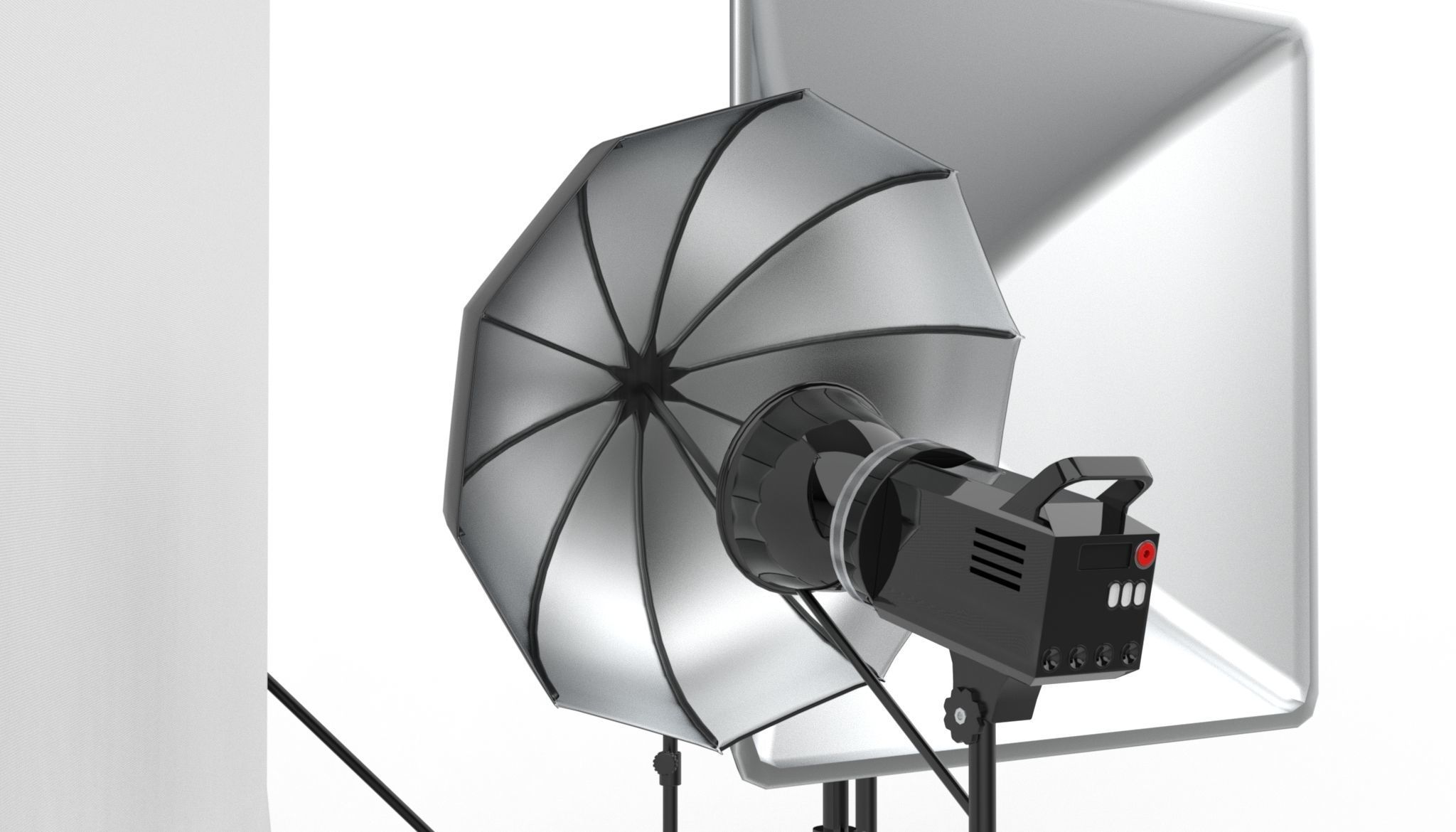 Studio Backdrop And Lights Kit Collection 3D model_7