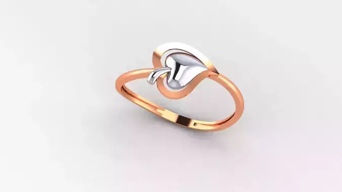 Ultra light wt minimalist Plain Gold Ring 3dm stl renders