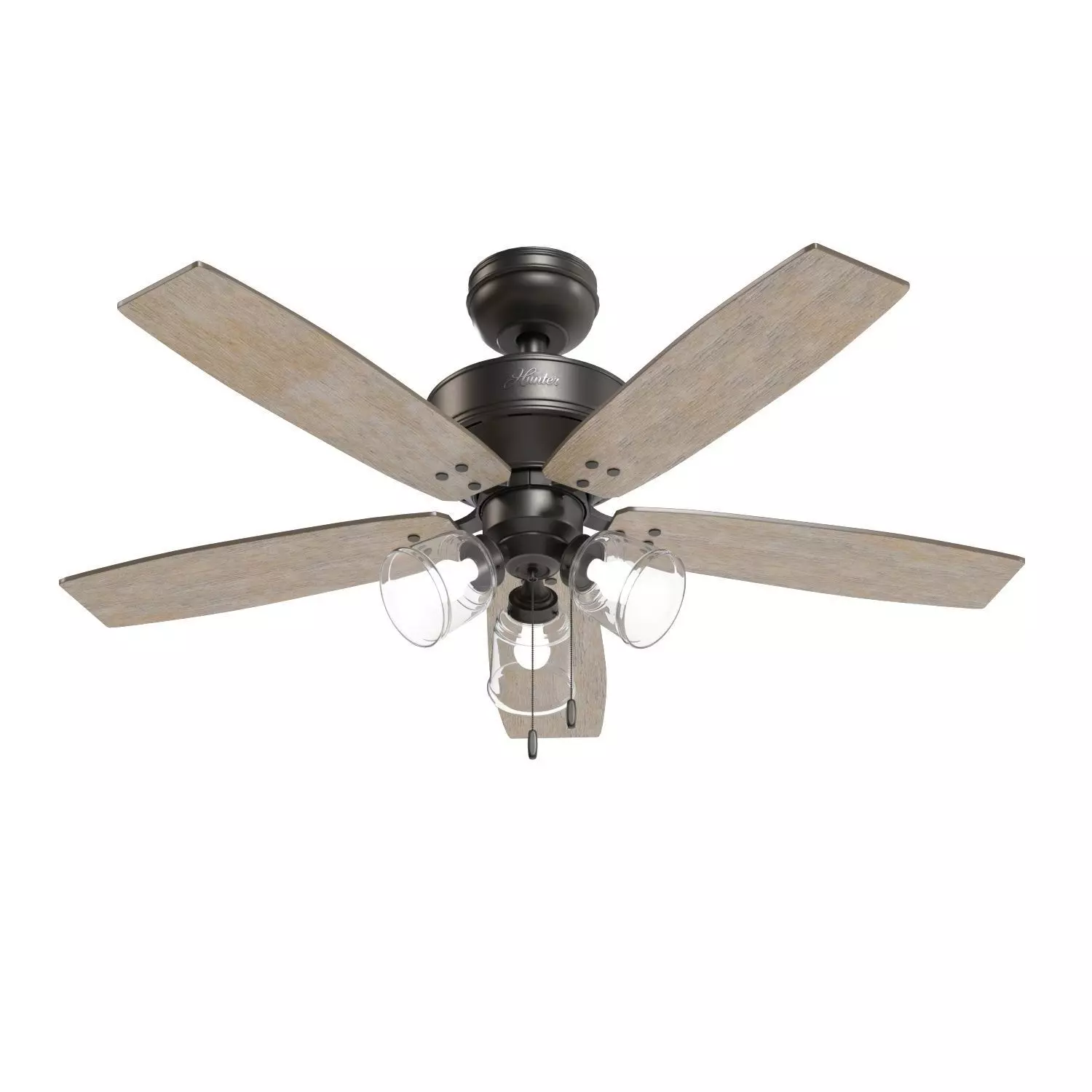 Hunter Hildebrand 52 Inch Noble Ceiling Fan With Light PBR 3D model_0