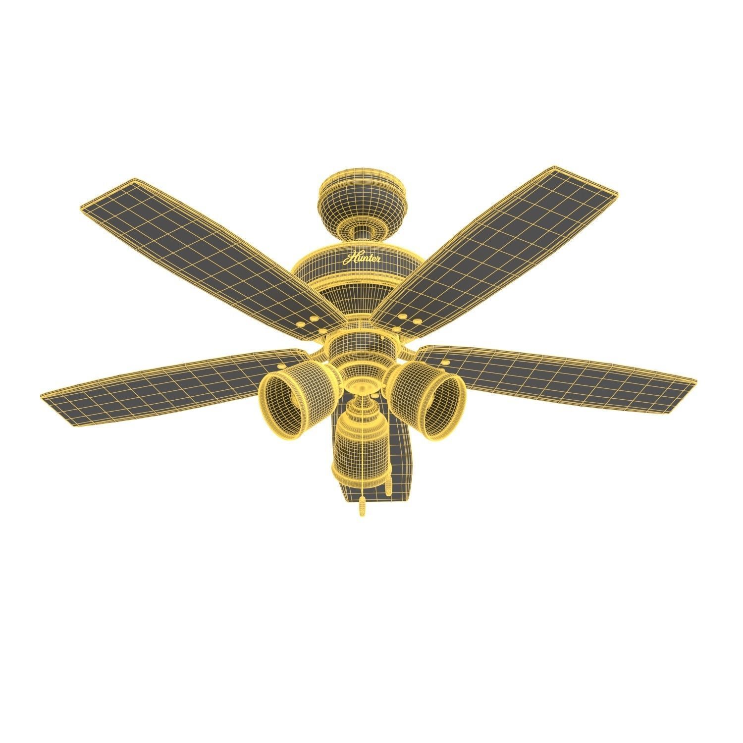 Hunter Hildebrand 52 Inch Noble Ceiling Fan With Light PBR 3D model_5