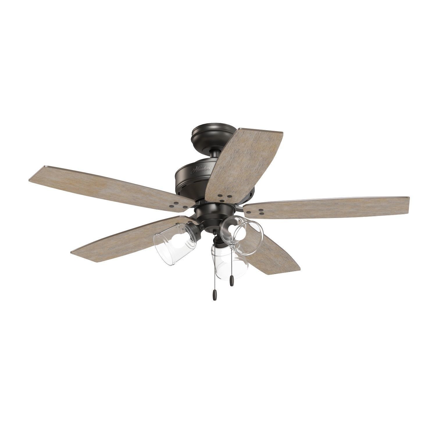 Hunter Hildebrand 52 Inch Noble Ceiling Fan With Light PBR 3D model_4