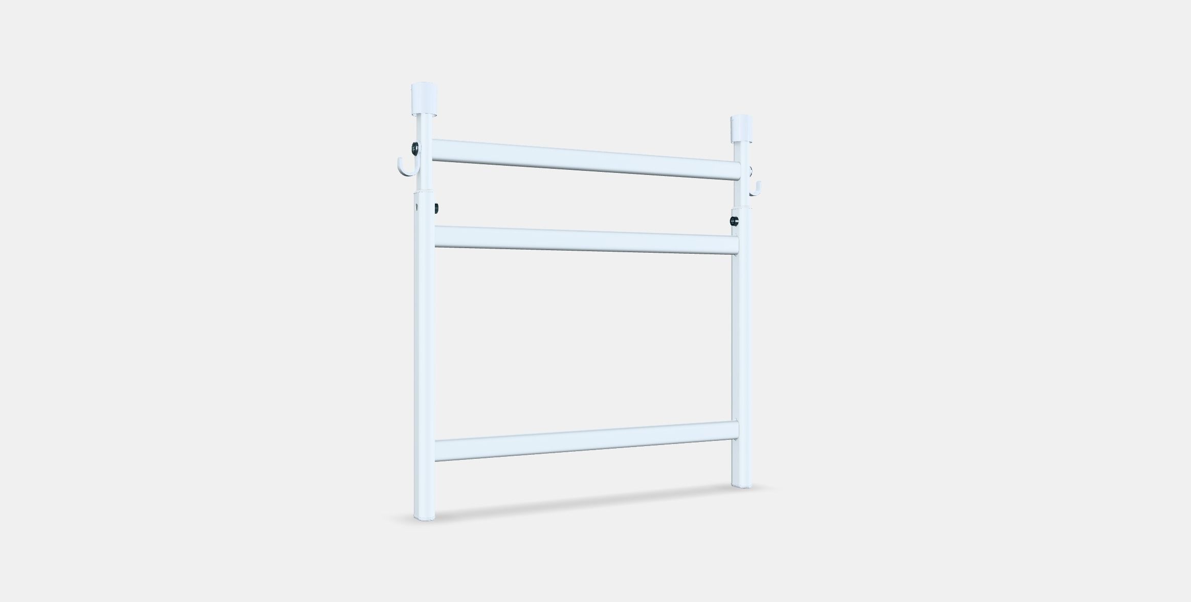 SUNNERSTA Adjustable rack with hooks Low-poly 3D model_16