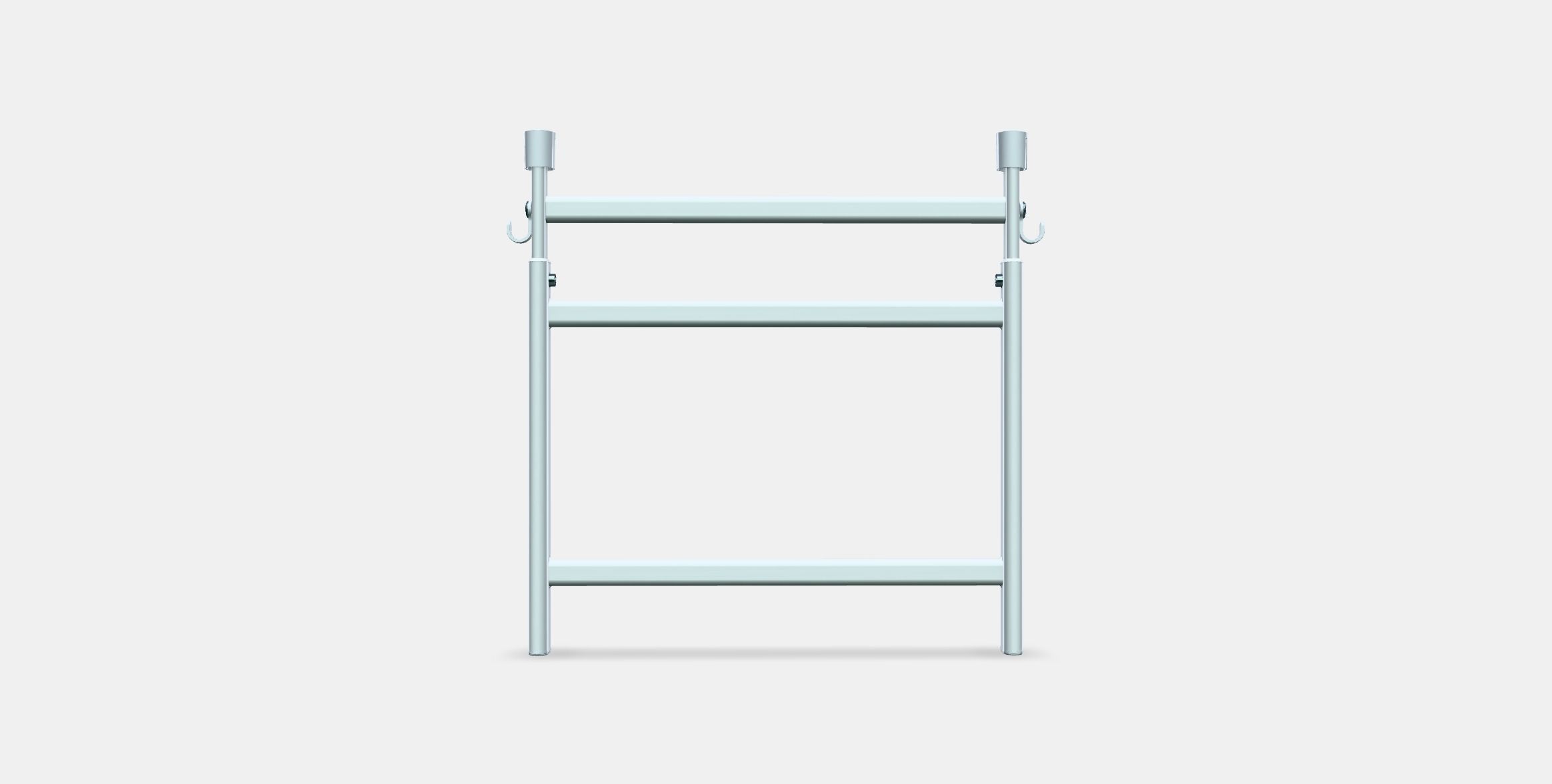SUNNERSTA Adjustable rack with hooks Low-poly 3D model_11