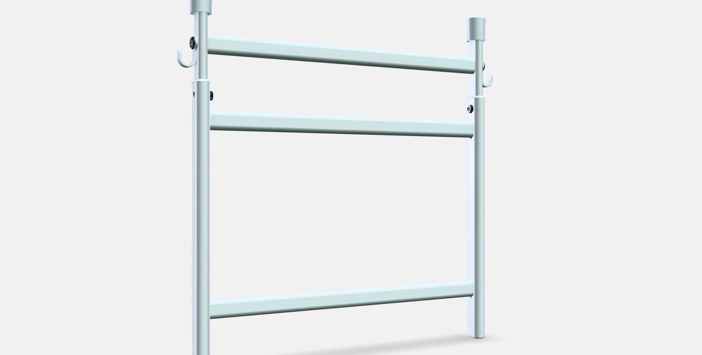 SUNNERSTA Adjustable rack with hooks Low-poly 3D model_9
