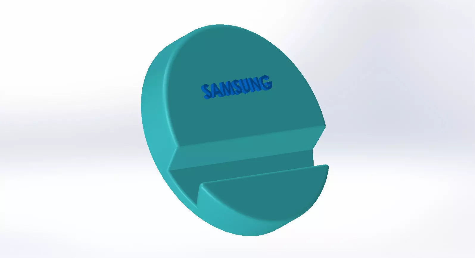 Phone Holder with company name embossed on top Free 3D print model