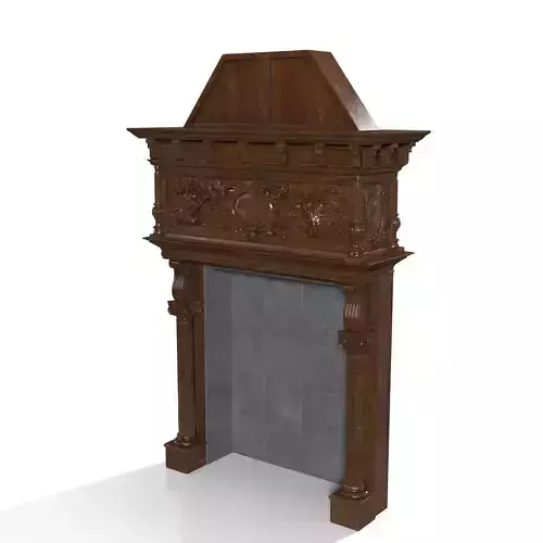 Oak Room Wooden Fireplace