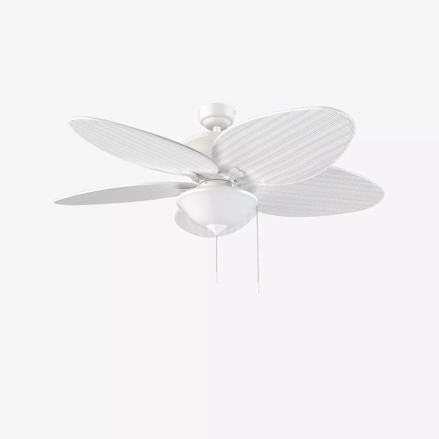 Solana White Pull Chain Indoor Outdoor Ceiling Fan PBR 3D model_0